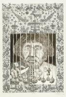 Vén Zoltán (1941-): Sámánszőttes. Litográfia, papír, jelzett, művészpéldány EA X/X számozással, 37x25 cm