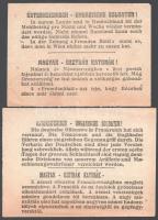 2 db I. világháborús antant propaganda röplap, az Osztrák-Magyar Monarchia nyelvein a katonák számár...