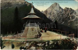 1905 Tátra, Magas-Tátra, Vysoké Tatry; Tarpatak-völgy, Szilágyi Dezső emléktorony. Eiguntum Paul Sima kiadása / Kolbasské udolie / monument (EK)