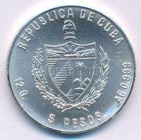 Kuba 1986. 5P Ag "Téli Olimpia 1988" olimpiai karikák és Calgary logó nélkül T:BU kis pati...