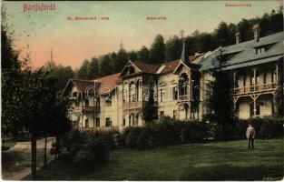 1911 Bártfafürdő, Bardejovské Kúpele, Bardiov, Bardejov; Dr. Blumenfeld, Antal és Erzsébet villa. Eschwig Ede és Hajts kiadása, Hajts Kornél felvétele / villas (EK)