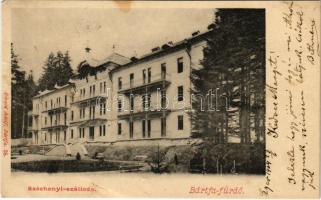 1904 Bártfafürdő, Bardejovské Kúpele, Bardiov, Bardejov; Széchenyi szálloda. Divald Adolf 35. / hotel (Rb)