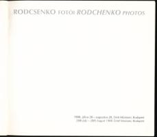 Rodcsenko fotói. 1988. Kiállítási katalógus. Kiadói papírkötés, jó állapotban