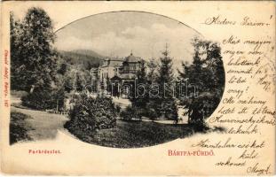 1905 Bártfafürdő, Bardejovské Kúpele, Bardiov, Bardejov; park. Divald Adolf 147. (EK)