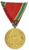 Bulgária ~1933-1939. "Európai Háborús Emlékérem 1915-1918" aranyozott bronz kitüntetés ere...