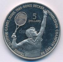 Niue 1987. 5$ Cu-Ni &quot; Nyári Olimpia Szöul 1988 - Boris Becker&quot; T:AU karc Niue 1987. 5 Dollars Cu-Ni &quot;Summer Olympics Seoul 1988 - Boris Becker&quot; C:AU scratch Krause KM#1