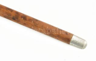 Ezüst (Ag) lófejes sétapálca. XIX. sz. jelzett, 78 cm
