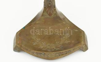 Szecessziós német réz zsebóratartó, m: 11 cm