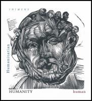 Enno Ootsing (1940-): Humanity, 2003. Fametszet, papír, jelzett, 2/20 számozással. 10x10 cm