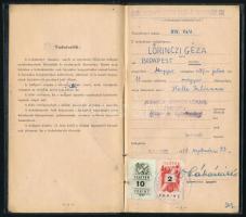 1958 ELTE jogi kar leckekönyve