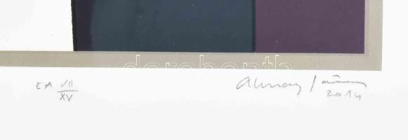 Aknay János (1949-): Emlék. Szitanyomat, papír, jelzett, művészpéldány EA VII/XV számozással. 32x41,...