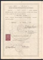 1937 Szlovák és magyar nyelvű pozsonyi tanítói oklevél