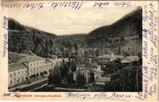 1907 Vihnye, Vihnyefürdő, Kúpele Vyhne; gyógyfürdő, Gecsányi nyaraló / villa, spa (EK)