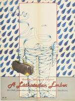 1986 A láthatatlan ember, nagyméretű filmplakát, moziplakát, Bp., Offset és Játékkártya Ny., hajtva, 81x56,5 cm