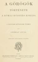 Gyomlay Gyula: A görögök története a római hódítás koráig. Nagy Képes Világtörténet. Az Ókor. II. kötet. Szerk.: Marczali Henrik. Bp., én., Franklin - Révai. Átkötött félbőr-kötés, kopott borítóval, egy szélein sérült és kijáró lappal.