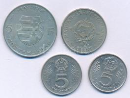 1947. 5Ft Ag "Kossuth" + 1967. 5Ft Cu-Ni "Kossuth" + 1976. 5Ft Ni "Kossuth&...