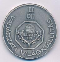 Olcsai Kiss Zoltán (1895-1981) 1971. "Vadászati Világkiállítás II. Díj" ezüstpatinázott br...