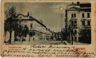 1899 (Vorläufer) Sopron, Oedenburg; Erzsébet utca este. Blum N. kiadása (EB)
