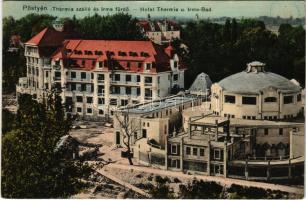 1912 Pöstyén, Piestany; Thermia szálló és Irma fürdő. Kohn Bernát kiadása / hotel and spa