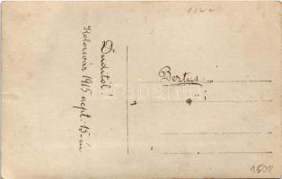 1915 Kolozsvár, Cluj; katonatiszt a kedvesével teázik / K.u.k. soldier with his lover during tea tim...