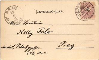 1898 (Vorläufer) Pöstyén, Pistyan, Piestany; Gyógyterem, fürdők, fürdőkocsi. A. Bernas kiadása / spa...