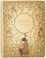 Thirty Old-Time Nursery Songs, Arranged by Joseph Moorat & Pictured by Paul Woodroffe. London, é.n. (cca 1910), T. C. & E. C. Jack, 3 sztl. lev.+ 32 p.+ 2 sztl. lev. Szövegközti színes illusztrációkkal. Angol nyelven. Kiadói félvászon-kötés, kissé viseltes, foltos borítóval. / With colour illustrations. In English language. Hardcover, with slight wear.