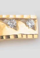 Arany (Au) 14 K köves függő, 2 db, jelzett, h: 1,5 és 2,5 cm, bruttó: 3,1 g