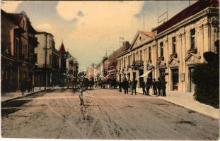 Pöstyén-fürdő, Kúpele Piestany; Lazensky Hotel / szálloda, drogéria, dohányüzlet, üzletek. Milos Dániel kiadása / hotel, shops (EK)