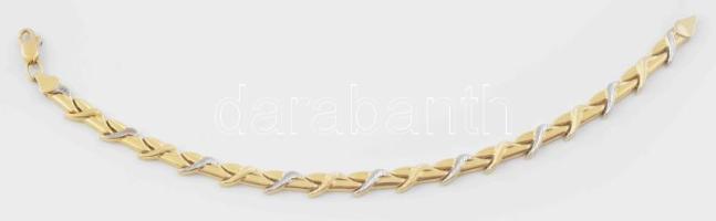 Arany (Au) 14 K fantázia karlánc, jelzett, h: 19 cm, nettó: 6,5 g