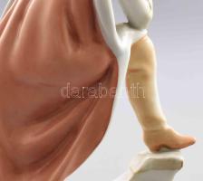 Herendi Cyrano de Bergerac figura, kézzel festett, jelzett, kardja vége hiányzik, m:33,5 cm