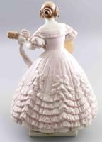 Herendi Déryné nagy méretű figura, kézzel festett, jelzett, hibátlan 36 cm