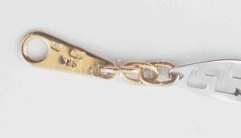 Arany (Au) 14 K karlánc, jelzett, h: 19 cm, nettó: 2,3 g