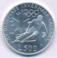 San Marino 1988. 500L Ag Téli Olimpia 1988 Calgary T:BU San Marino 1988. 500 Lire Ag 1988 Winter Olympics - Calgary C:BU Krause KM#216