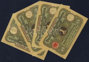 Német Birodalom / Weimari Köztársaság 1920. 1M (4x) egymás utáni sorszámokkal T:I,I-