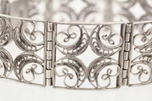 Ezüst (Ag) karperec, jelzett, h: 18,5 cm, nettó: 21,6 g