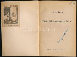 Csanádi Árpád: Fradi-Fiúk Ausztráliában. A borító és zárórajzok illusztrációi Sajdik Ferenc, a térké...