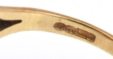 Arany (Au) 8K gyűrű, jelzett, méret: 54, bruttó: 3,4 g