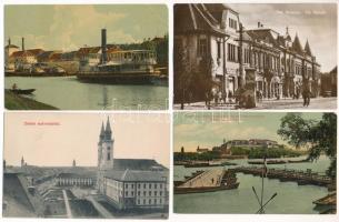 23 db RÉGI vajdasági város képeslap vegyes minőségben / 23 pre-1945 Vojvodinan town-view postcards in mixed quality