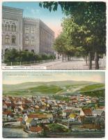 8 db RÉGI bosnyák város képeslap vegyes minőségben / 8 pre-1945 Bosnian town-view postcards in mixed quality