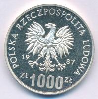 Lengyelország 1987. 1000Zl Ag "XXIV. Nyári Olimpia Szöul 1988" jelzett próbaveret T:PP ujj...