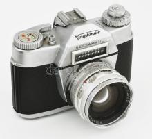 Voigtlander Bessematic fényképezőgép, Voigtlander Septon 1:2/50 objektívvel, bőr tokjában