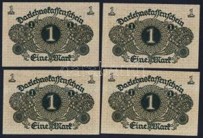 Német Birodalom / Weimari Köztársaság 1920. 1M (4x) egymás utáni sorszámokkal T:I,I-