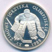 Lengyelország 1987. 500Zl Ag Téli Olimpia Calgary 1988 T:PP ujjlenyomat Poland 1987. 500 Zlotych Ag Winter Olympics Calgary 1988 C:PP fingerprints Krause Y#172