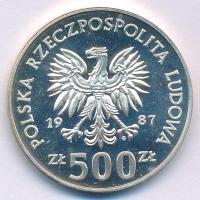 Lengyelország 1987. 500Zl Ag "Téli Olimpia Calgary 1988" T:PP ujjlenyomat
Poland 1987. 50...