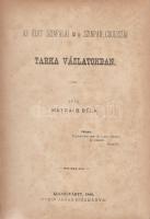 Mátrai B[etegh] Béla: Az élet színfalai és a színpad coulissái tarka vázlatokban. Kolozsvárt, 1880. Stein János bizománya (Stein J. magyar királyi egyetemi nyomdász betűivel). VI + 247 + [1] p. Egyetlen kiadás. Mátrai Betegh Béla (1846-1912) erdélyi színész, társulatvezető, rendező, műfordító. Színháztörténeti munkája nagyja XIX. század második felének vidéki magyar színjátszásainak jellemző történetei közül szemezget. A színidirektori pályát is bejáró szerző tanulmánykötete azonban gazdagabb a puszta anekdota-sorozatnál, a vidéki vándorszínészi társulatok műsorpolitikájának és pénzügyi részleteibe is beavat a munka, valamint kifejti nézeteit a népszínmű-előadások szükségessége mellett: a könnyed és zenés műfaj a színidirektor szerint magyar érzelmeket gerjeszt, és ezért kulcsszerepe van a vegyes kultúrájú városok, főképp Budapest megmagyarosításának folyamatában. Aranyozott, enyhén sérült gerincű korabeli félvászon kötésben, márványmintás festésű lapszélekkel.