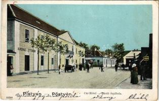 1901 Pöstyén, Pistyan, Piestany; Fürdő szálloda, kávéház és étterem. A. Bernas kiadása 1908. / Cur-Hotel / spa, hotel, cafe and restaurant (gyűrődések / creases)