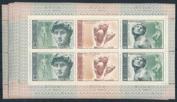 1975 Michelangelo 10 db kisív Mi 4329-4331 (Mi EUR 50.-)