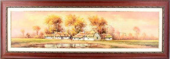 Ferenczi Béla (-): Tanya. Olaj, farost, jelzett, fakeretben, 25×100 cm. KIZÁRÓLAG SZEMÉLYES ÁTVÉTEL, NEM POSTÁZZUK! / ONLY PERSONAL COLLECTION AT OUR OFFICE!