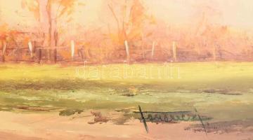 Ferenczi Béla (-): Tanya. Olaj, farost, jelzett, fakeretben, 25×100 cm. KIZÁRÓLAG SZEMÉLYES ÁTVÉTEL,...