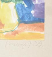 Simonyi J jelzéssel: Csendélet. Akvarell, papír, üvegezett keretben, 29×20 cm